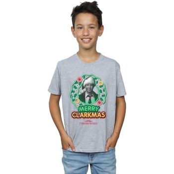 textil Niño Camisetas manga corta National Lampoon´s Christmas Va Greyscale Clarkmas Gris