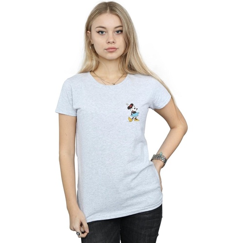 textil Mujer Camisetas manga larga Disney Minnie Mouse Kick Chest Gris