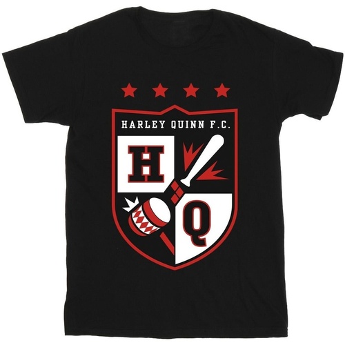 textil Hombre Camisetas manga larga Justice League Harley Quinn FC Pocket Negro