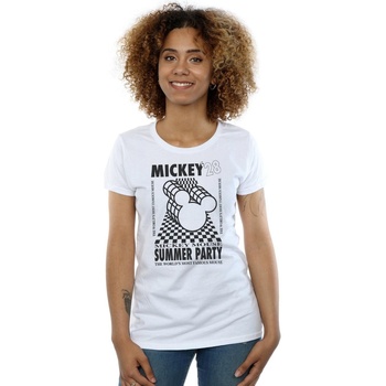 textil Mujer Camisetas manga larga Disney Mickey Mouse Summer Party Blanco