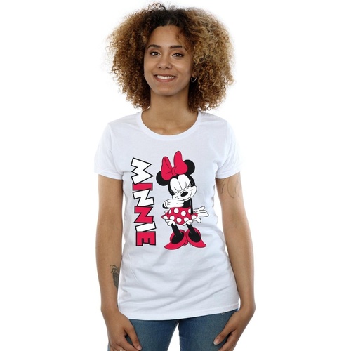 textil Mujer Camisetas manga larga Disney Minnie Mouse Giggling Blanco