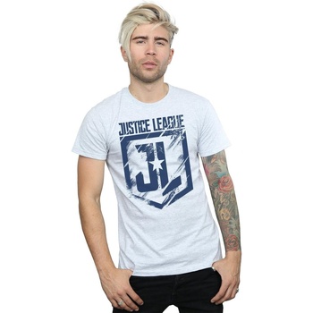 textil Hombre Camisetas manga larga Dc Comics Justice League Movie Indigo Logo Gris