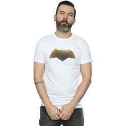 textil Hombre Camisetas manga larga Dc Comics Justice League Movie Batman Logo Textured Blanco