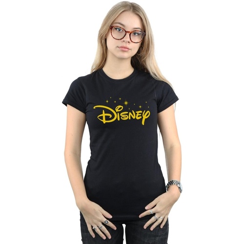 textil Mujer Camisetas manga larga Disney Logo Stars Negro