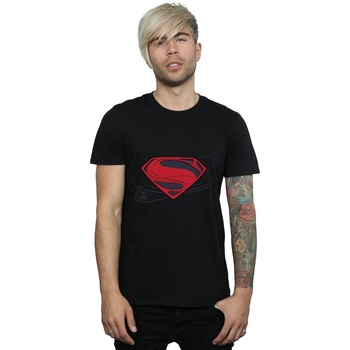 textil Hombre Camisetas manga larga Dc Comics Justice League Movie Superman Logo Negro