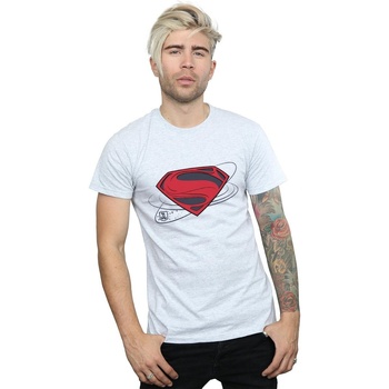 textil Hombre Camisetas manga larga Dc Comics Justice League Movie Superman Logo Gris