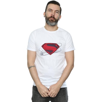textil Hombre Camisetas manga larga Dc Comics Justice League Movie Superman Logo Blanco
