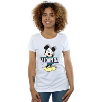 textil Mujer Camisetas manga larga Disney Mickey Mouse Letters Blanco