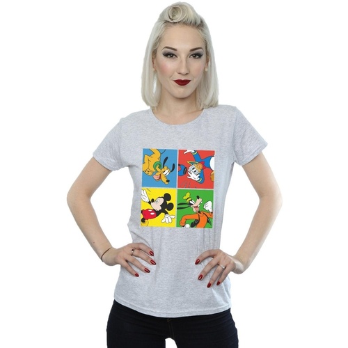 textil Mujer Camisetas manga larga Disney Mickey Mouse Friends Gris
