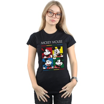 textil Mujer Camisetas manga larga Disney Mickey Mouse Square Colour Negro