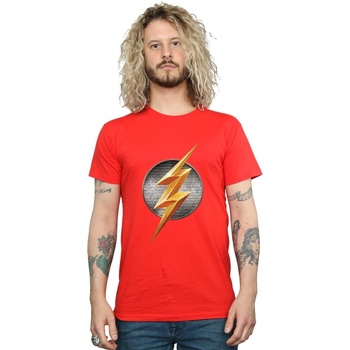 textil Hombre Camisetas manga larga Dc Comics Justice League Movie Flash Emblem Rojo