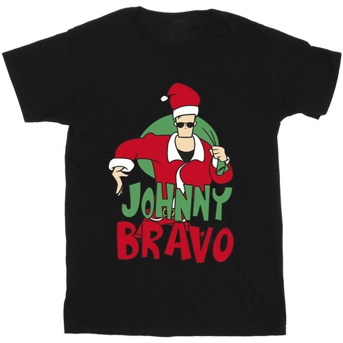 textil Hombre Camisetas manga larga Johnny Bravo Johnny Christmas Negro