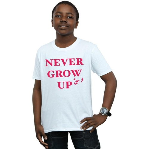 textil Niño Camisetas manga corta Disney Peter Pan Never Grow Up Blanco