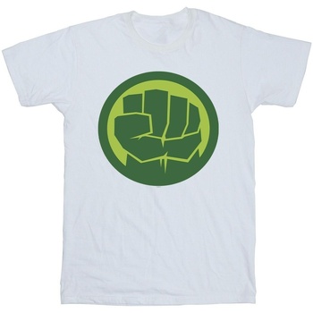 textil Niña Camisetas manga larga Marvel Hulk Chest Logo Blanco