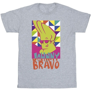 textil Hombre Camisetas manga larga Johnny Bravo Multi Triangles Pop Art Gris