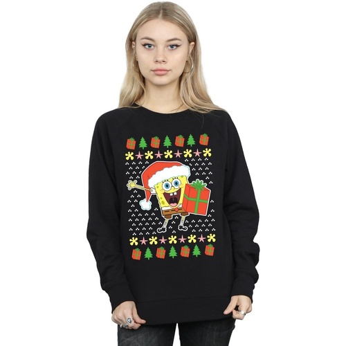 textil Mujer Sudaderas Spongebob Squarepants Ugly Christmas Negro