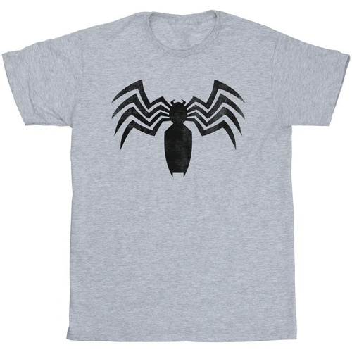 textil Niña Camisetas manga larga Marvel Venom Spider Logo Emblem Gris