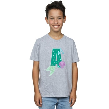 textil Niño Camisetas manga corta Disney Alphabet A Is For Ariel Gris