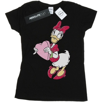textil Mujer Camisetas manga larga Disney Daisy Duck Love Heart Negro