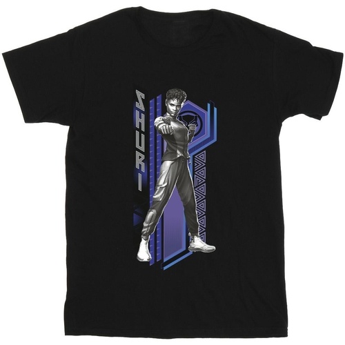 textil Niña Camisetas manga larga Marvel Black Panther Wakanda Forever Shuri Pose Negro