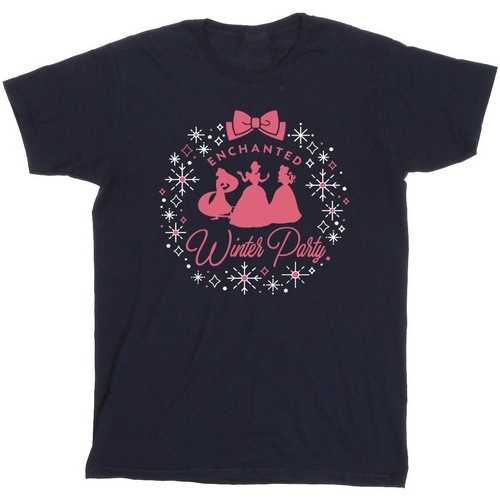 textil Niño Camisetas manga corta Disney Princess Winter Party Azul