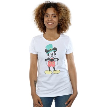 textil Mujer Camisetas manga larga Disney Mickey Mouse Leprechaun Hat Blanco
