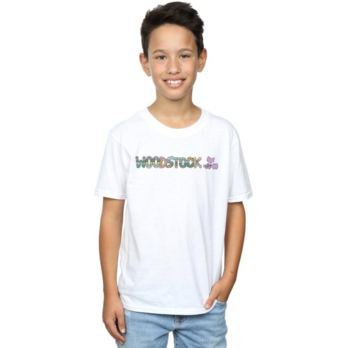 textil Niño Camisetas manga corta Woodstock Aztec Logo Blanco
