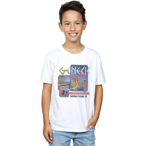 textil Niño Camisetas manga corta Genesis World Tour 78 Blanco