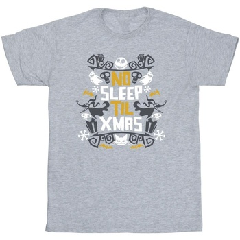 textil Niña Camisetas manga larga Nightmare Before Christmas No Sleep Till Christmas Gris