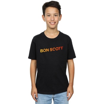 textil Niño Camisetas manga corta Bon Scott Shattered Logo Negro