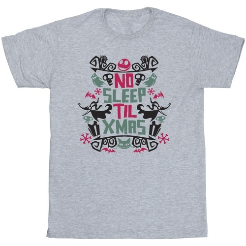 textil Niña Camisetas manga larga Disney The Nightmare Before Christmas No Sleep Til Xmas Gris