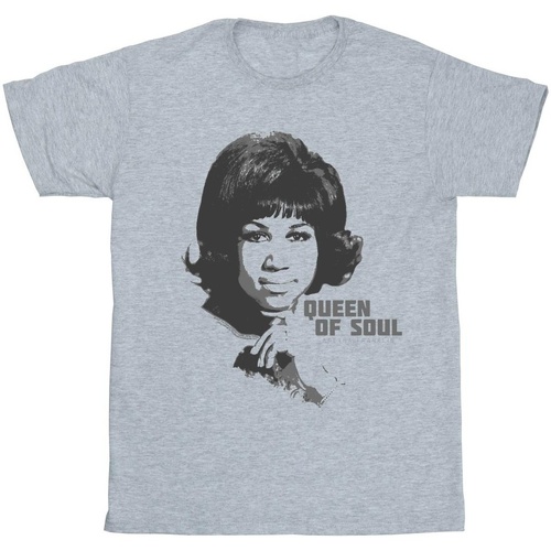 textil Niño Camisetas manga corta Aretha Franklin Queen Of Soul Gris