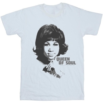 textil Niño Camisetas manga corta Aretha Franklin Queen Of Soul Blanco
