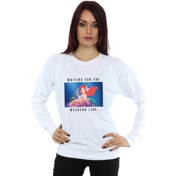 textil Mujer Sudaderas Disney Ariel Waiting For The Weekend Blanco