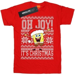 textil Niña Camisetas manga larga Spongebob Squarepants Oh Joy! Christmas Rojo