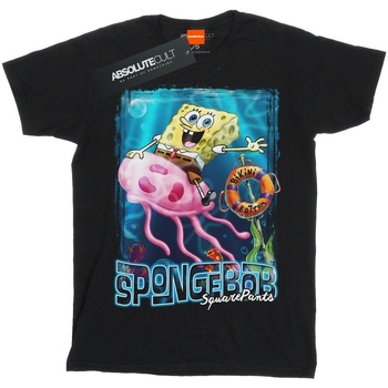 textil Niña Camisetas manga larga Spongebob Squarepants Jellyfish Riding Negro
