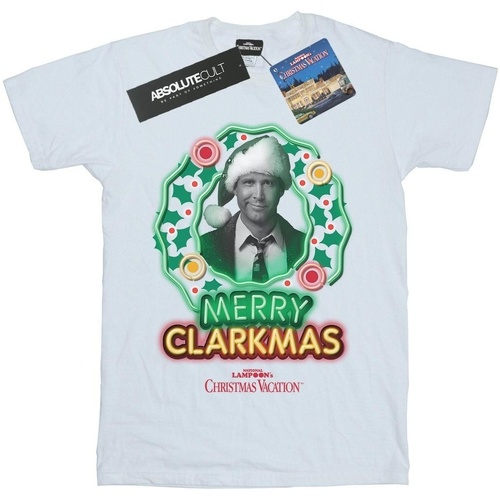 textil Niña Camisetas manga larga National Lampoon´s Christmas Va Greyscale Clarkmas Blanco