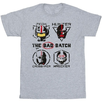 textil Niño Camisetas manga corta Star Wars: Bad Batch Clone Force 99 Gris