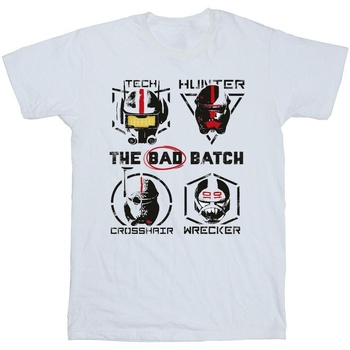 textil Niño Camisetas manga corta Star Wars: Bad Batch Clone Force 99 Blanco