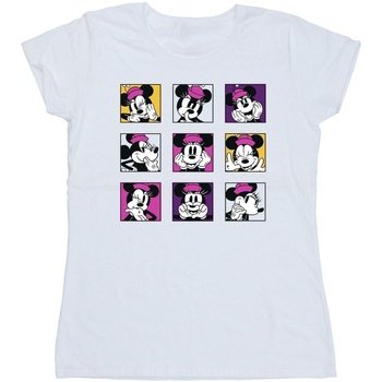textil Mujer Camisetas manga larga Disney Minnie Mouse Squares Blanco