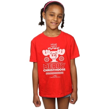textil Niña Camisetas manga larga National Lampoon´s Christmas Va Merry Christmoose Rojo