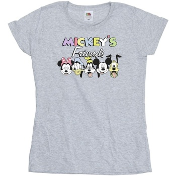 textil Mujer Camisetas manga larga Disney Mickey Mouse And Friends Faces Gris