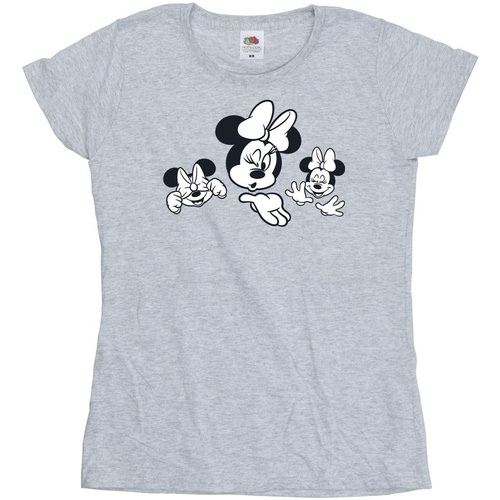textil Mujer Camisetas manga larga Disney Minnie Mouse Three Faces Gris