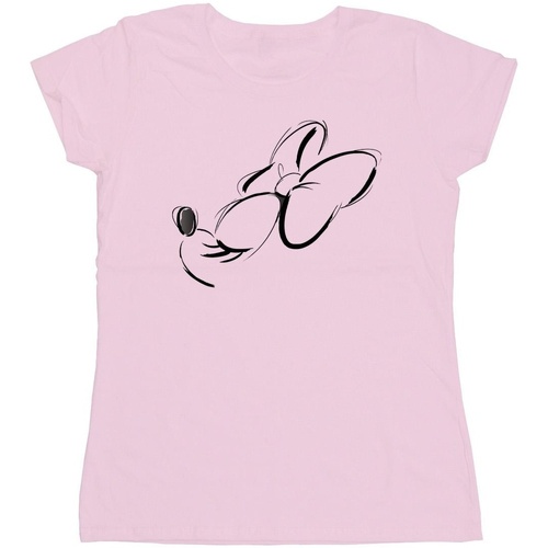 textil Mujer Camisetas manga larga Disney Minnie Mouse Nose Up Rojo