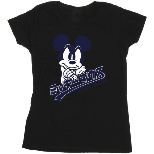 textil Mujer Camisetas manga larga Disney Mickey Mouse Japanese Negro