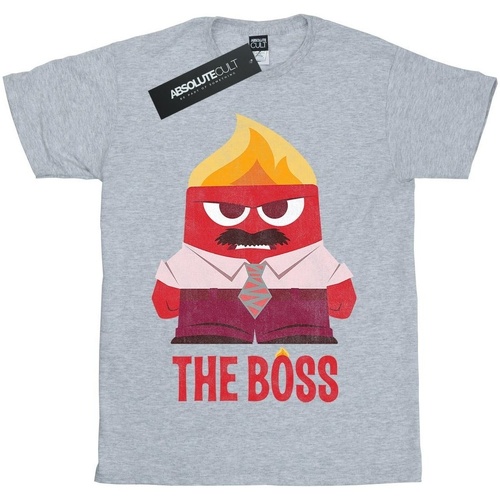 textil Niña Camisetas manga larga Disney Inside Out Anger The Boss Gris