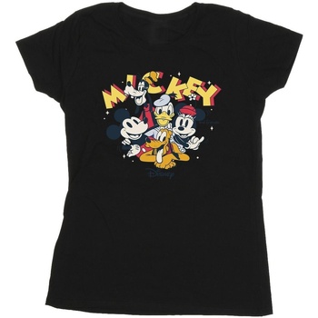 textil Mujer Camisetas manga larga Disney Mickey Mouse Group Negro