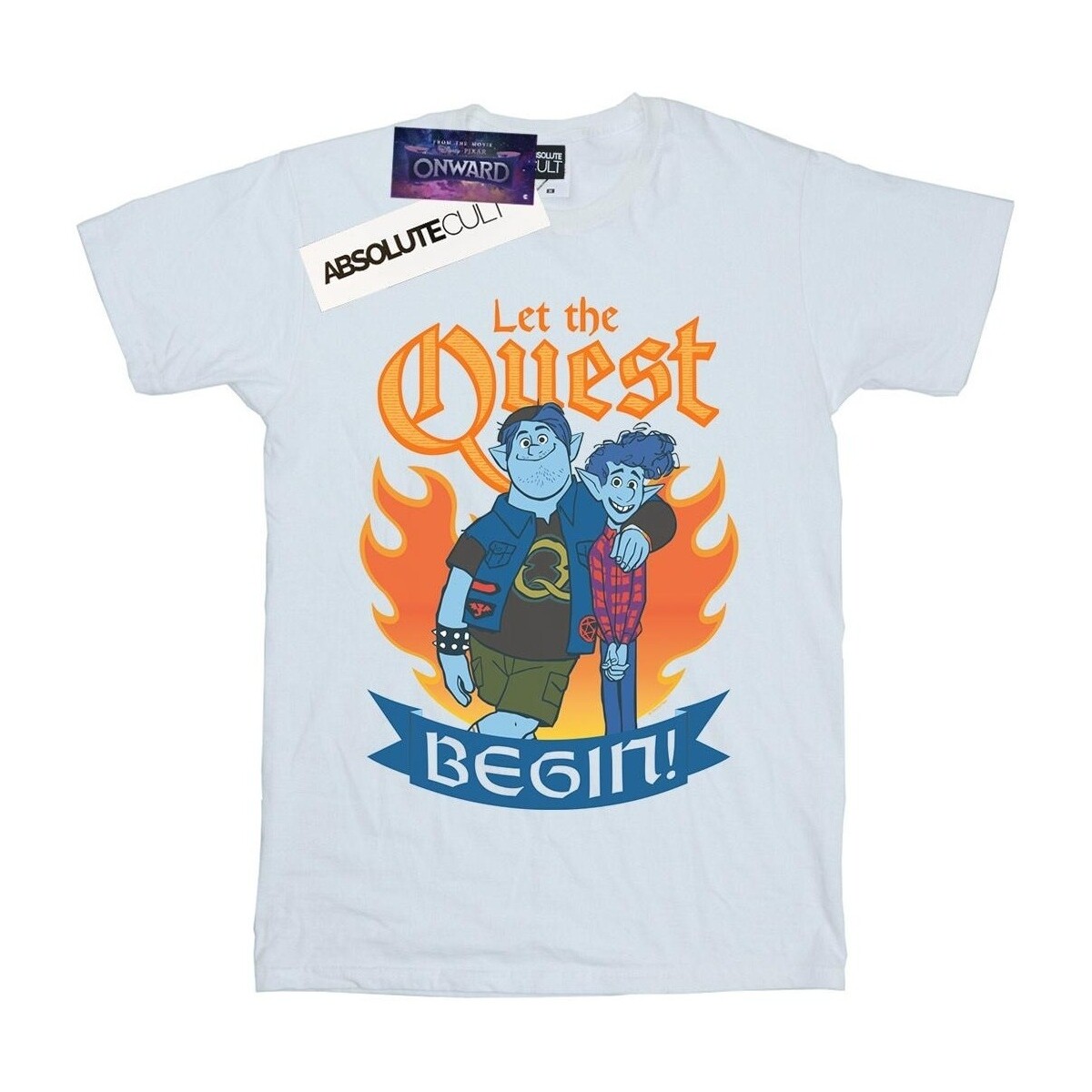 textil Niña Camisetas manga larga Disney Onward Let The Quest Begin Blanco