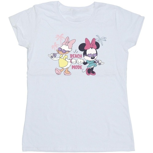 textil Mujer Camisetas manga larga Disney Minnie Daisy Beach Mode Blanco