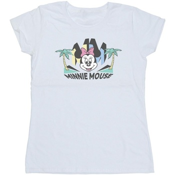 textil Mujer Camisetas manga larga Disney Minnie MM Palm Blanco